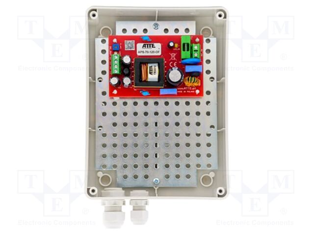 Power supply; IP56; 190÷260VAC; CCTV; PCB,plastic; APS; 12VDC; 90%