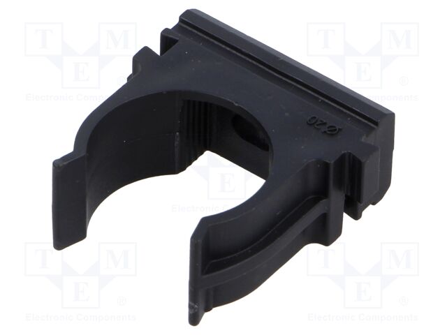Bracket; polyetylene; -15÷80°C; black; Size: 20