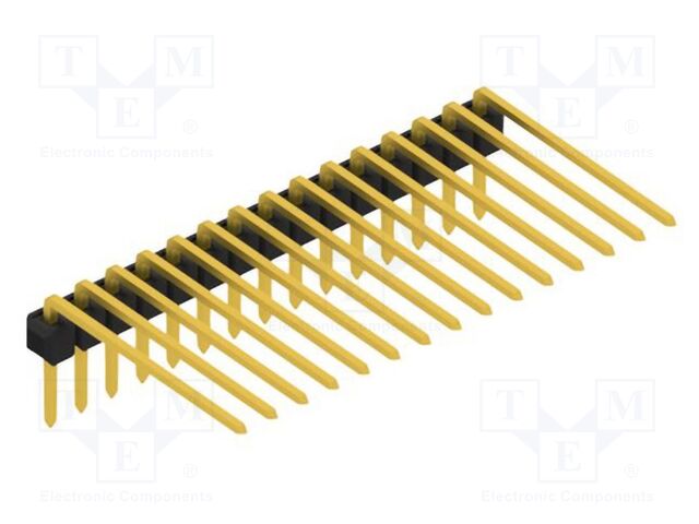 Connector: pin strips; pin header; male; PIN: 15; 2.54mm; THT; 1x15