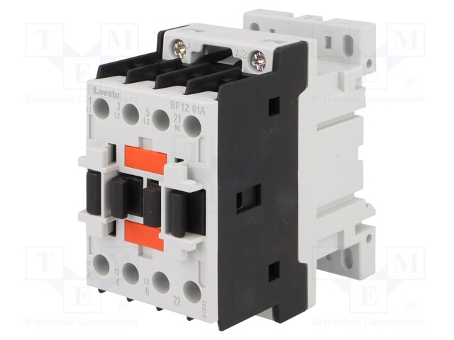 Contactor: 3-pole; NO x3; Auxiliary contacts: NC; 24VAC; 12A; DIN