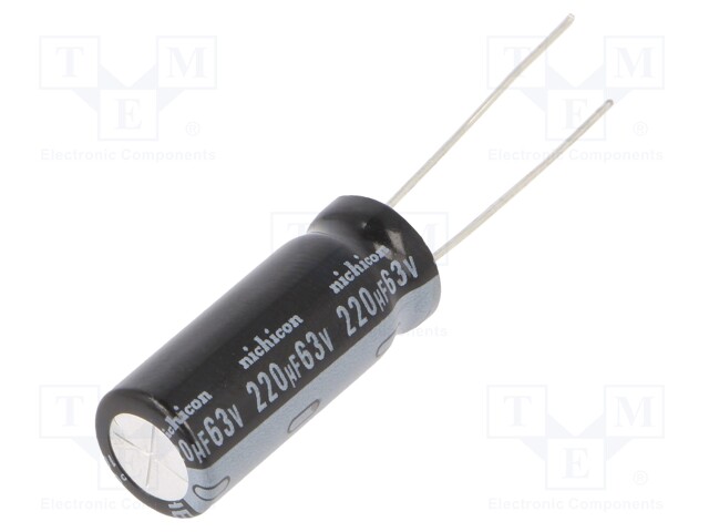 ALUMINUM ELECTROLYTIC CAPACITOR, 220UF, 63V, 20%, RADIAL