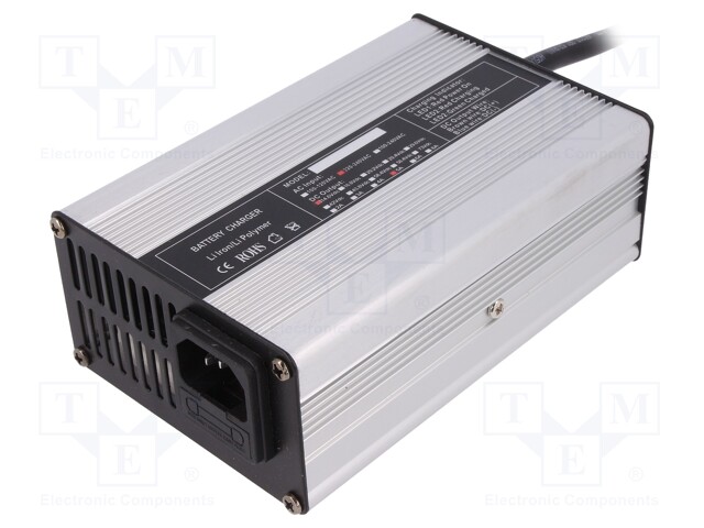 Charger: microprocessor-based; Li-FePO4; 5A; Usup: 230VAC; 120W