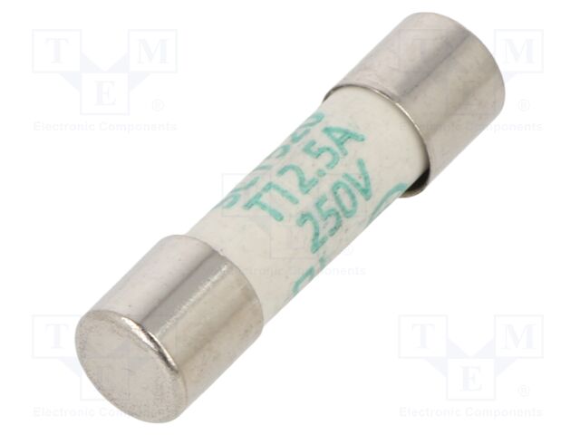 Fuse: fuse; ceramic; 1.25A; 250V; time-lag; 5x20mm; brass