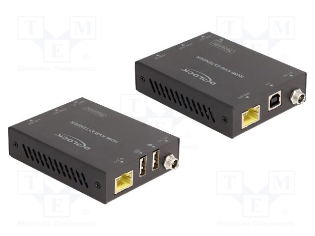 HDMI extender; PoC; black; metal; Cat 6; 70m