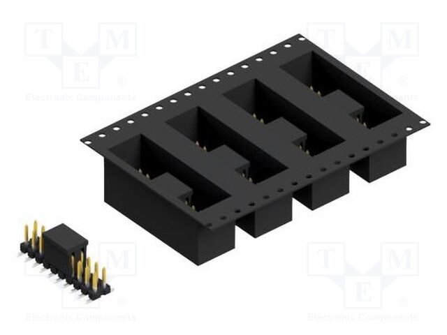 Connector: pin strips; pin header; male; PIN: 20; 2.54mm; SMT; 2x10
