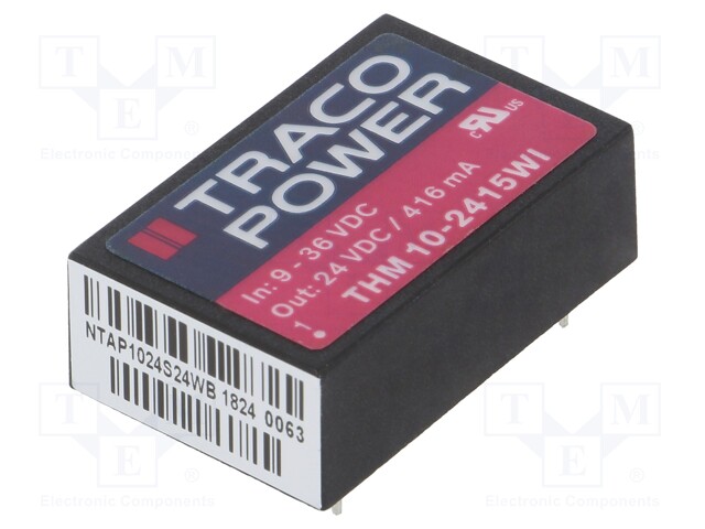 Converter: DC/DC; 10W; Uin: 9÷36V; 24VDC; Iout: 416mA; DIP24; 14g