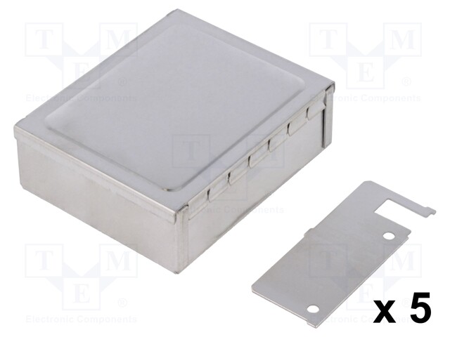 Enclosure: shielding; X: 68mm; Y: 83mm; Z: 28mm; steel