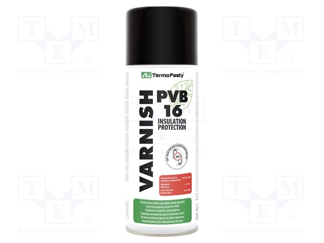 Varnish; transparent; spray; 400ml; LAKIER PVB; Temp: -50÷150°C