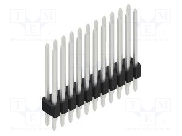 Connector: pin strips; pin header; male; PIN: 22; 1.27mm; THT; 2x11