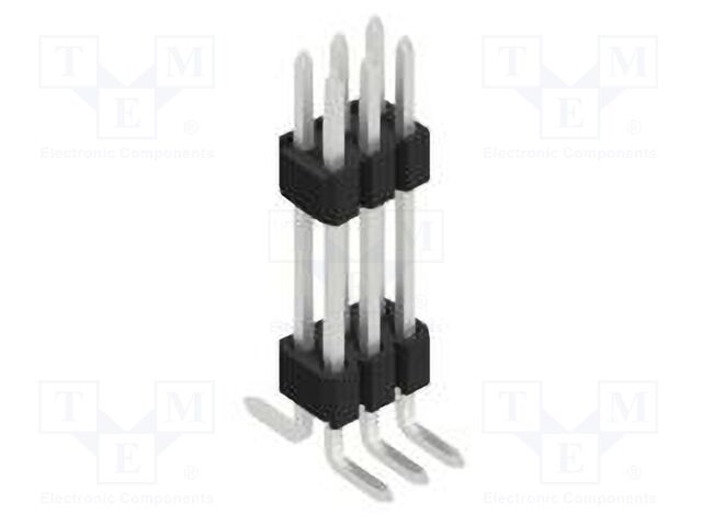 Connector: pin strips; pin header; male; PIN: 6; 1.27mm; SMT; 2x3