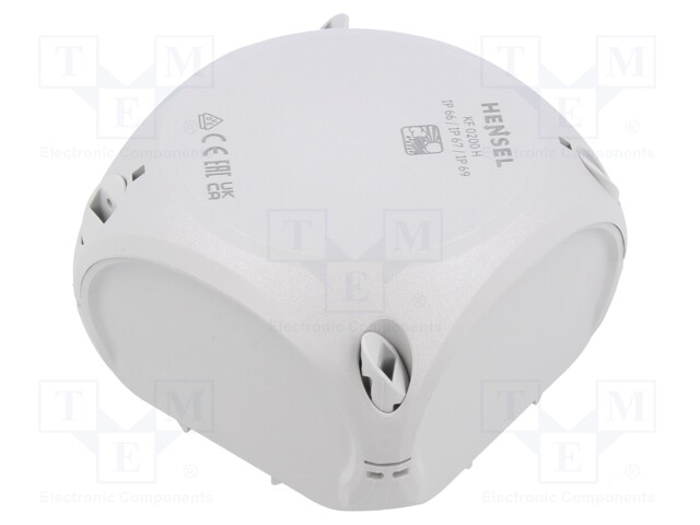 Enclosure: junction box; X: 93mm; Y: 93mm; Z: 62mm; IP66,IP67; grey