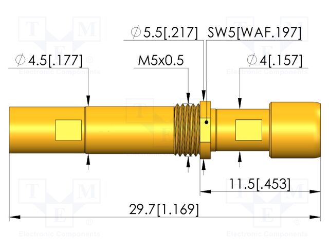 Test needle; screw-in