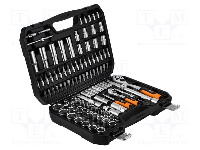 Wrench-set; 6-angles,socket spanner; 1/2",1/4"; 110pcs.