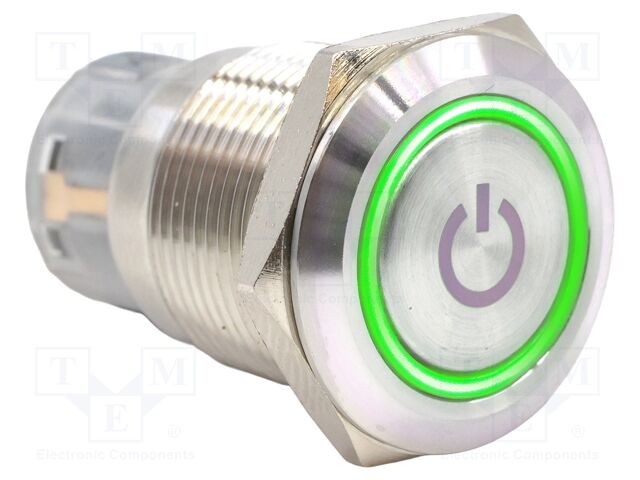Switch: vandal resistant; Pos: 2; SPDT; 2A/24VDC; IP65; ON-(ON)