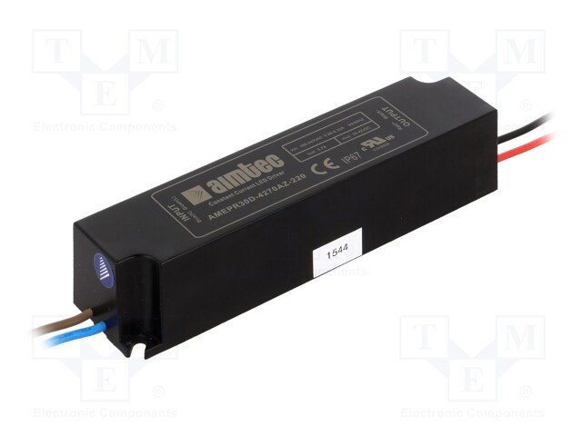 Power supply: switched-mode; LED; 29.4W; 32÷42VDC; 0.7A; IP67; 200g