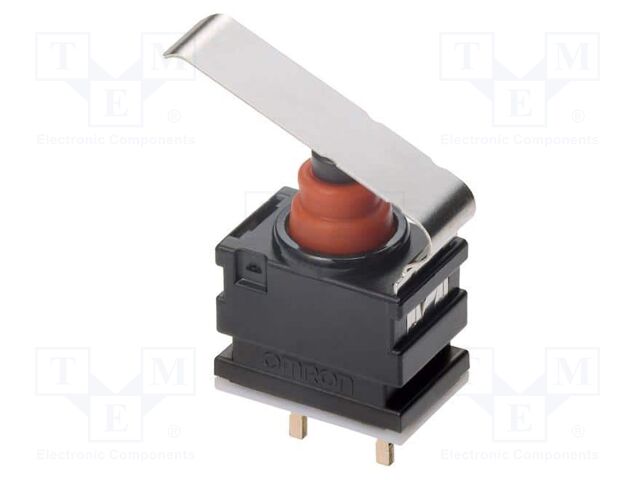 Microswitch SNAP ACTION; with lever with end bended out; Pos: 2