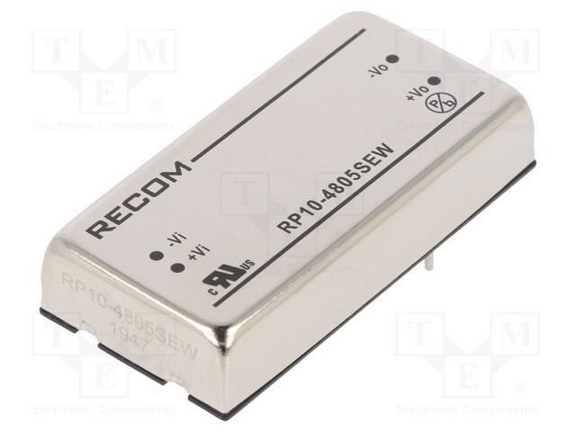 Converter: DC/DC; 10W; Uin: 18÷75V; Uout: 5VDC; Iout: 2A; 2"x1"; 27g