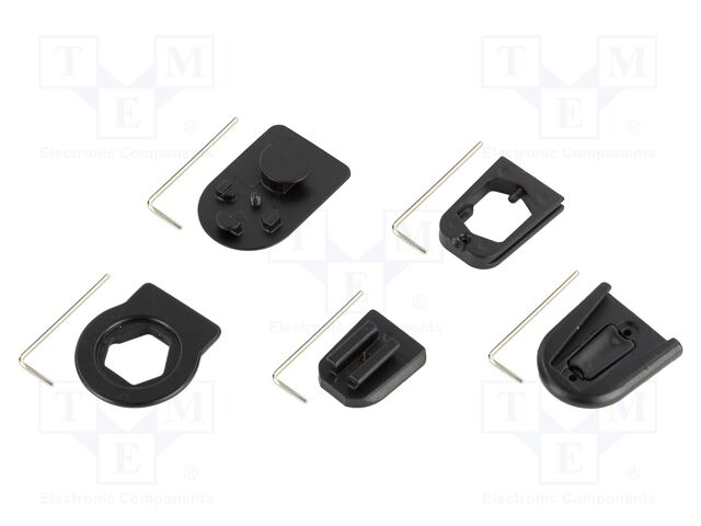 Display holder; black; push-in
