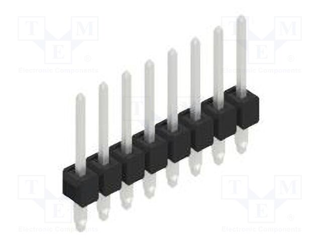 Connector: pin strips; pin header; male; PIN: 8; 2.54mm; THT; 1x8