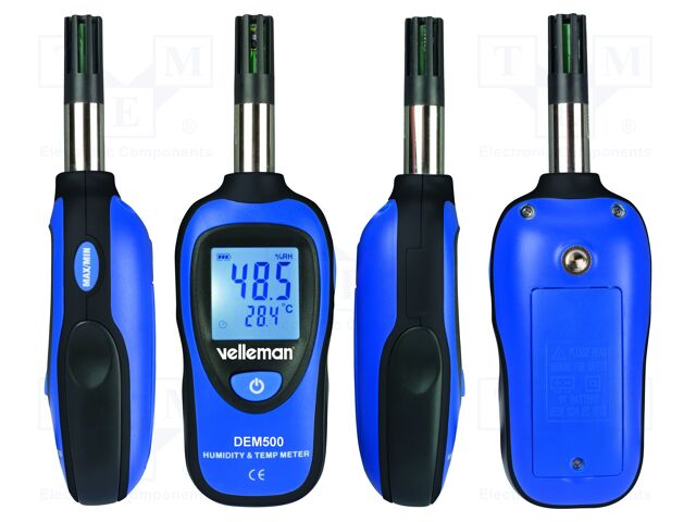 Thermo-hygrometer; LCD 3,5 digit; Sampling: 2x/s; -20÷70°C; 0.1°C