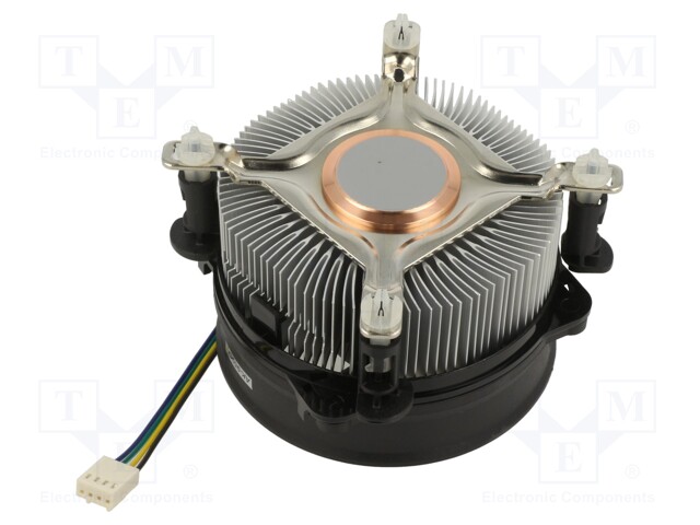 Heatsink: extruded; 12VDC; aluminium,copper; 96.5m3/h; H: 62mm