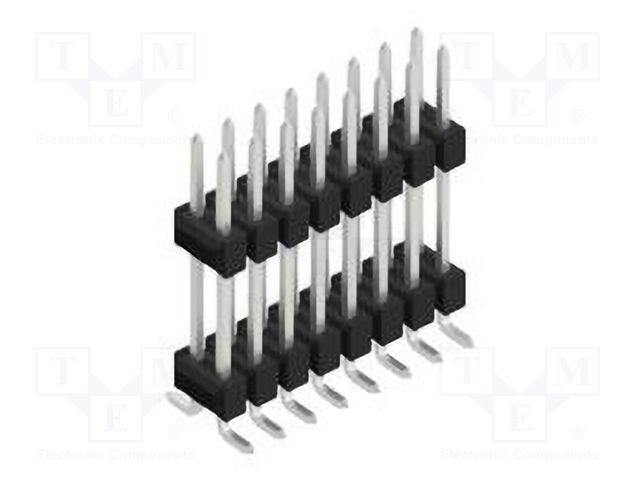 Connector: pin strips; pin header; male; PIN: 16; 2.54mm; SMT; 2x8