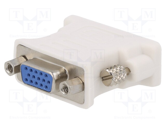 Adapter; D-Sub 15pin HD female,DVI-I (24+5) plug; Colour: white