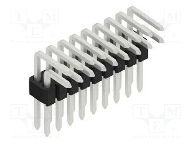 Connector: pin strips; pin header; male; PIN: 18; 1.27mm; THT; 2x9