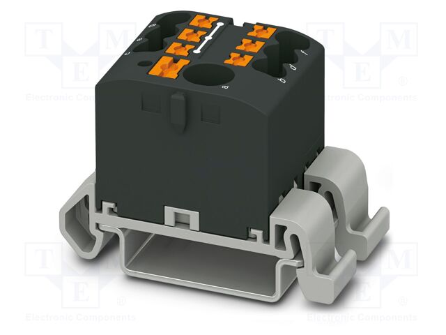 Splice terminal: rail; 24A; 690V; push-in; PA; 0.14÷4mm2; W: 25.6mm
