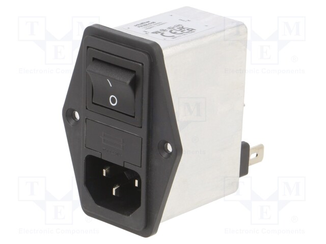 Connector: AC supply; socket; male; 6A; 250VAC; -25÷85°C; 450uH