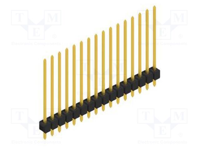 Connector: pin strips; pin header; male; PIN: 16; 2.54mm; THT; 1x16