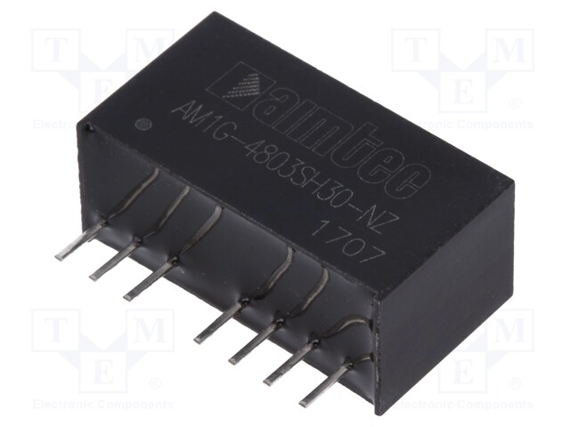Converter: DC/DC; 1W; Uin: 36÷75V; 3.3VDC; Iout: 303mA; SIP8; 4.9g
