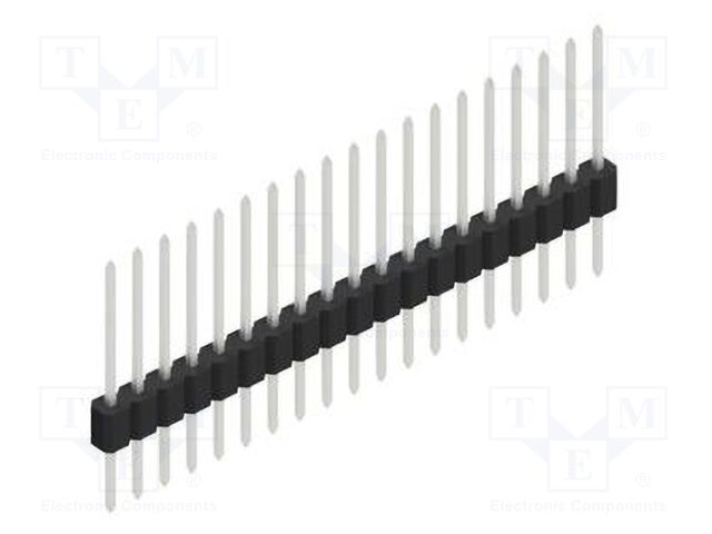 Connector: pin strips; pin header; male; PIN: 19; 1.27mm; THT; 1x19