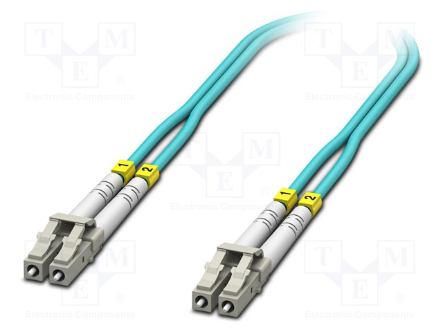 Fiber patch cord; OM3; LC/UPC,both sides; 1m; LSZH; blue