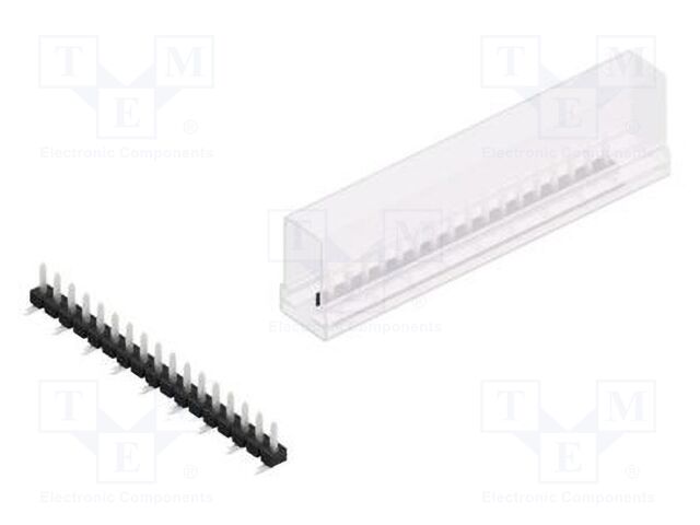 Connector: pin strips; pin header; male; PIN: 17; 2.54mm; SMT; 1x17
