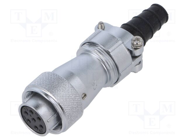 WF20; plug; female; PIN: 7; IP65; 8÷10.5mm; 10A; soldering; for cable