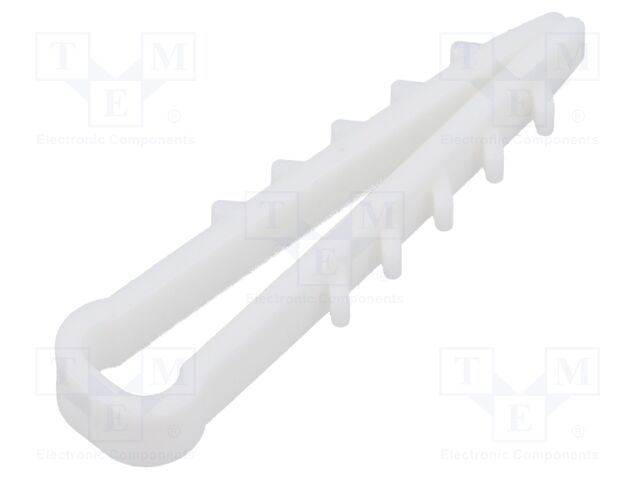 Holder; 100pcs; RectDowel; Body: white; 6x4mm