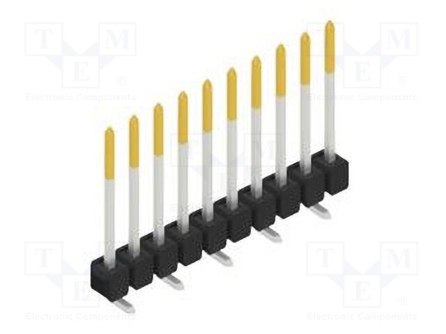 Connector: pin strips; pin header; male; PIN: 10; 2.54mm; SMT; 1x10