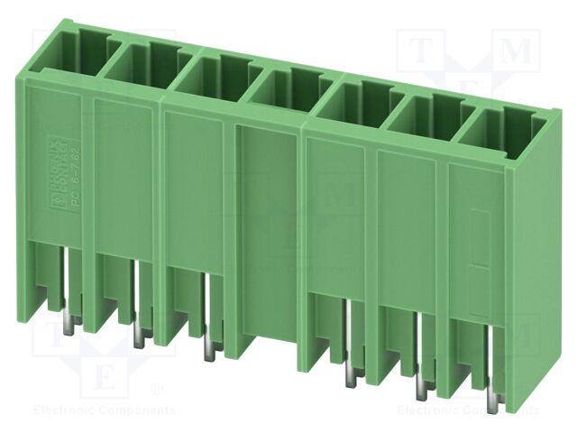 PCB headers, nominal cross section: 6 mm?, color: green, nom