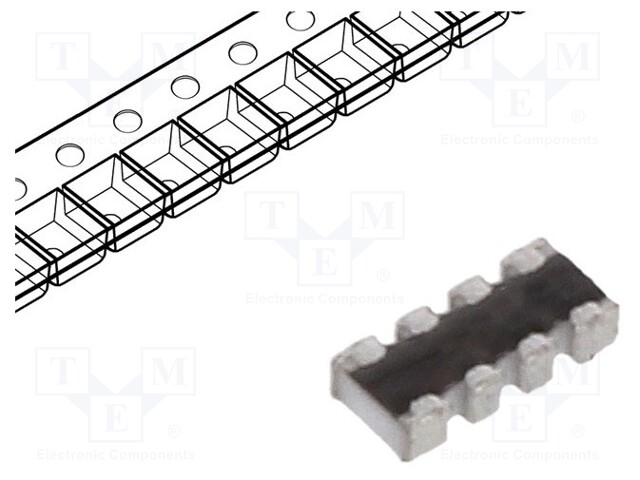 Resistor network: Y; 330Ω; SMD; 0804; No.of resistors: 4; 63mW; ±5%