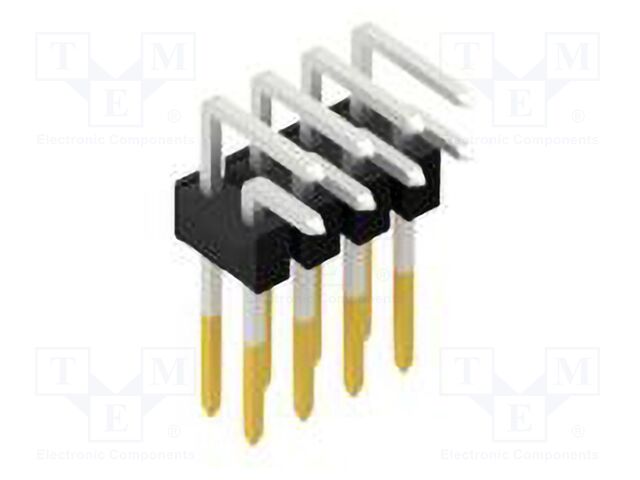 Connector: pin strips; pin header; male; PIN: 8; 2.54mm; THT; 2x4