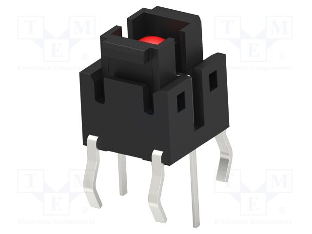 Microswitch TACT; SPST-NO; Pos: 2; 0.05A/12VDC; THT; LED; 980mN