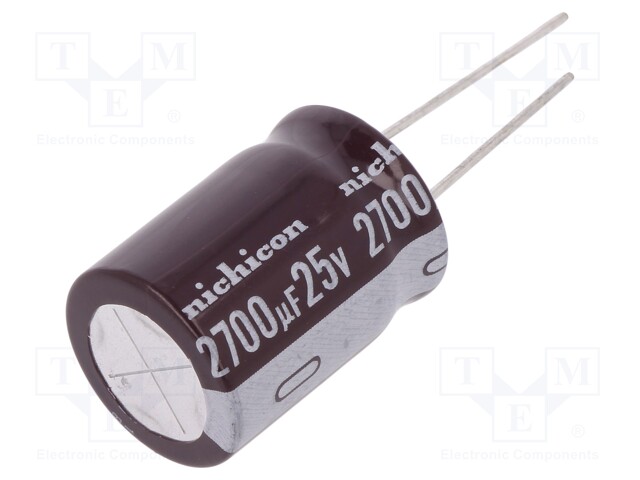 Capacitor: electrolytic; low impedance; THT; 2700uF; 25VDC; ±20%