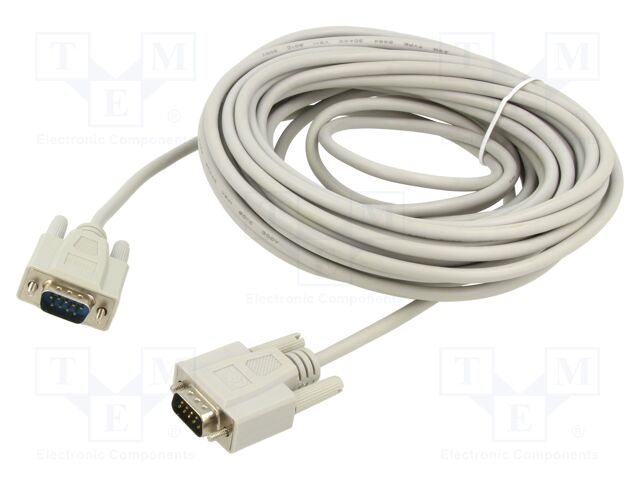 Cable; D-Sub 9pin plug,both sides; 10m; beige