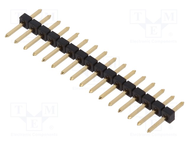 Pin header; pin strips; male; PIN: 16; straight; 2mm; THT; 1x16