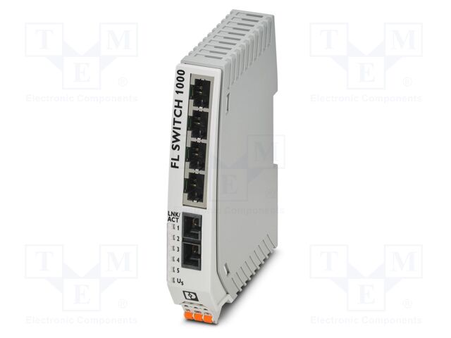 Switch Ethernet; unmanaged; Number of ports: 5; 9÷32VDC; IP30