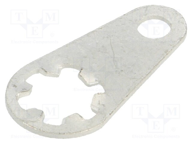 Solder lug terminal; 0.45mm; M4; Ø: 4.4mm; soldering; screw; brass