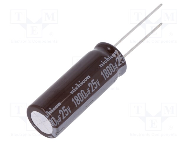Capacitor: electrolytic; low impedance; THT; 1800uF; 25VDC; ±20%