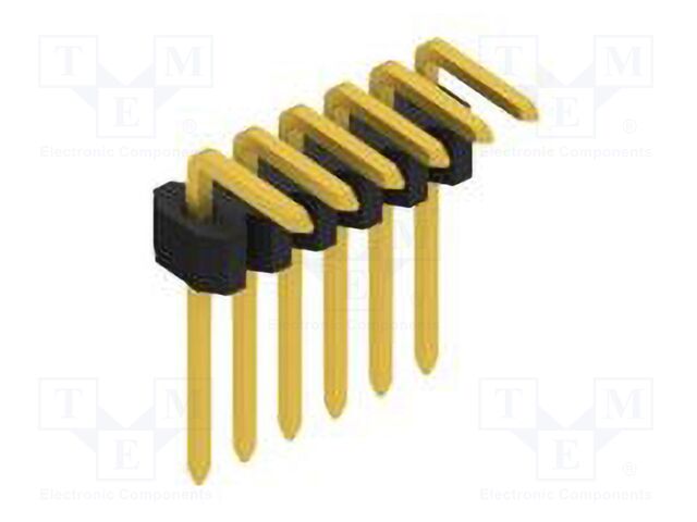 Connector: pin strips; pin header; male; PIN: 6; 1.27mm; THT; 1x6