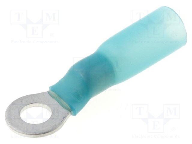 Ring terminal; M4; Ø: 4.3mm; 1.5÷2.5mm2; crimped; for cable; blue